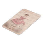 meisje met Ballerina in een roze Tutu Magneet (Linkerzijde)
