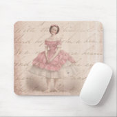 meisje met Ballerina in een roze Tutu Muismat (Met muis)