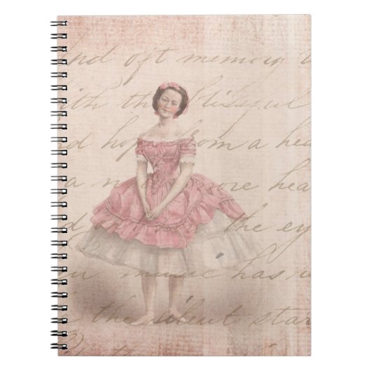  meisje met Ballerina in een roze Tutu Notitieboek (Voorkant)