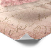  meisje met Ballerina in een roze Tutu Poster (Hoek)