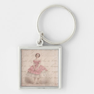  meisje met Ballerina in een roze Tutu Sleutelhanger