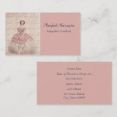  meisje met Ballerina in een roze Tutu Visitekaartje (Voorkant / Achterkant)