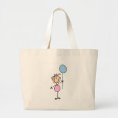 Meisje met ballonkaartje grote tote bag (Voorkant)