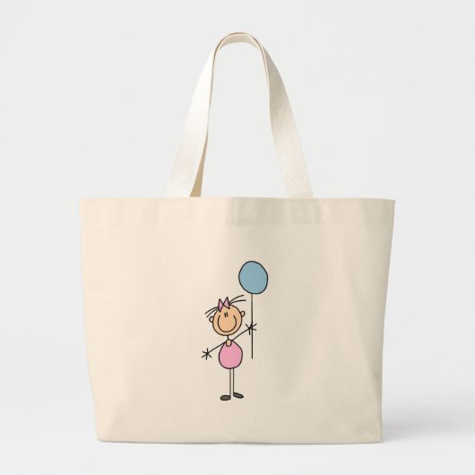 Meisje met ballonkaartje grote tote bag (Voorkant)