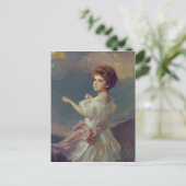 Meisje met ballonnen briefkaart (Staand voorkant)