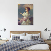 Meisje met ballonnen canvas afdruk (Insitu (Slaapkamer))