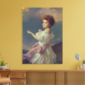 Meisje met ballonnen canvas afdruk (Insitu (Woonkamer))