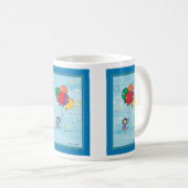 Meisje met ballonnen - Kinder kunst voor CHOC Koffiemok (Voorkant rechts)