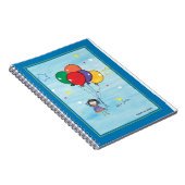 Meisje met ballonnen - Kinder kunst voor CHOC Notitieboek (Rechterzijde)