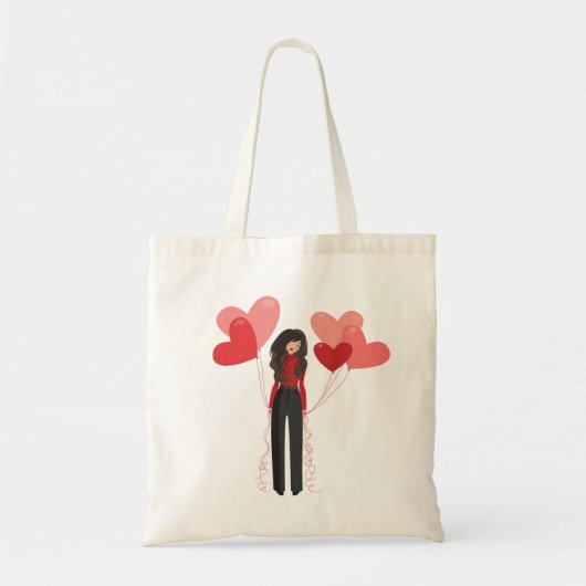 Meisje met ballonnen mode tote bag (Voorkant)