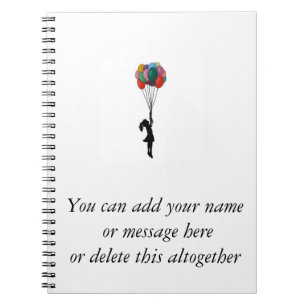 Meisje met ballonnen notebook notitieboek
