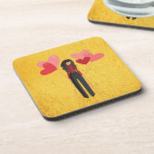 Meisje met ballonvaardig bier onderzetter (Linkerzijde)