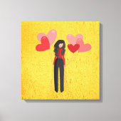 Meisje met ballonvaardig canvas afdruk (Voorkant)