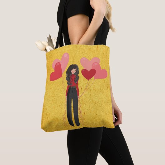 Meisje met ballonvaardig tote bag (Dichtbij)