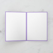 Meisje met Balloons Paarse Happy Birthday Kaart (Binnen)