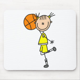 Meisje Met Basketbal T-shirts en Cadeaus Muismat