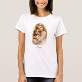 Meisje met beagle pup t-shirt (Voorkant)