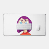 Meisje met besmettelijke glimlach bureaumat (Keyboard & Muis)