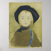 Meisje met blauwe lint, Helene Schjerfbeck Poster (Voorkant)