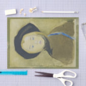 Meisje met blauwe lint, Helene Schjerfbeck Tissuepapier (Craft)