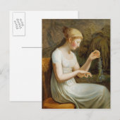 Meisje met Bloemen Briefkaart (Voorkant / Achterkant)