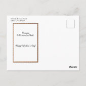 meisje met bloemen en Valentijn groet Briefkaart (Achterkant)