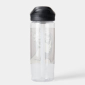 meisje met bloemen in haar haar eenvoudige kunst waterfles (Achterkant)