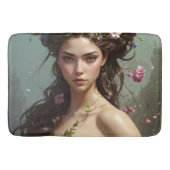 Meisje met bloemen in haar haar haar badmat (Voorkant)