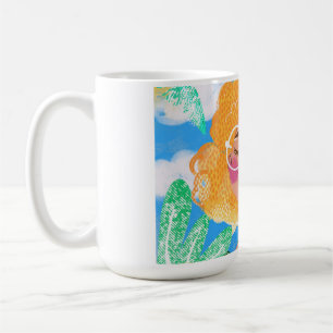 Meisje met bloemen koffiemok