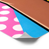 Meisje met Bloemen Pop Art Poster (Hoek)