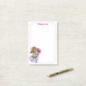 Meisje Met Bloemen Post-it® Notes (Op bureau)