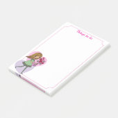 Meisje Met Bloemen Post-it® Notes (Schuin)