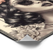  meisje met bloemen poster (Hoek)