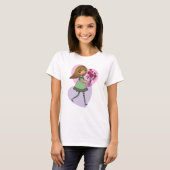 Meisje Met Bloemen T-shirt (Voorkant volledig)