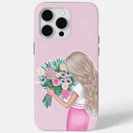 Meisje Met Bloemen Telefoonhoesje – Zacht & Dromer iPhone 15 Pro Max Hoesje
