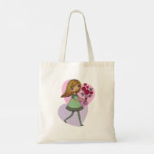 Meisje Met Bloemen Tote Bag (Achterkant)