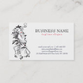 Meisje met bloemenjurk visitekaartje (Achterkant)