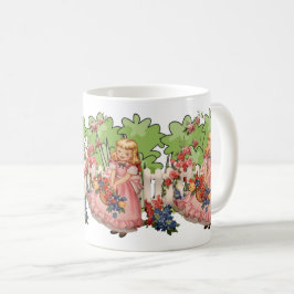 meisje met bloementuin charme koffiemok