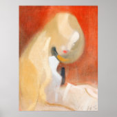 Meisje met blond haar van Helene Scherfbeck Poster (Voorkant)