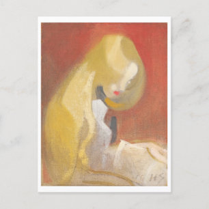 Meisje met Blonde Hair, Helene Schjerfbeck Briefkaart