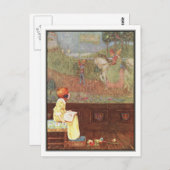  meisje met boek van Millicent Sowerby Briefkaart (Voorkant / Achterkant)