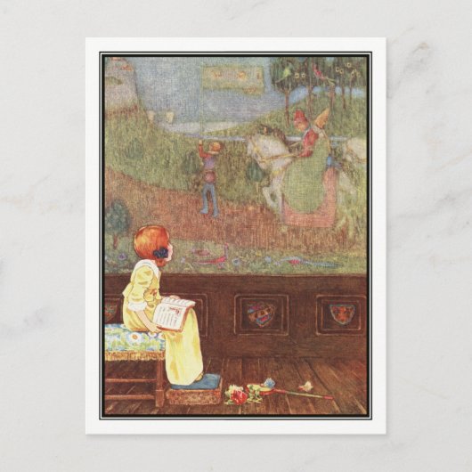  meisje met boek van Millicent Sowerby Briefkaart (Voorkant)