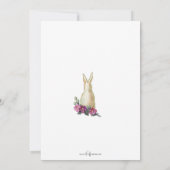  meisje met Bonnet en PaasBunny Feestdagenkaart (Achterkant)