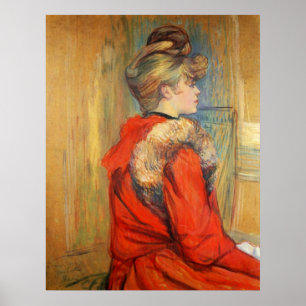 Meisje met bont door Toulouse-Lautrec Poster