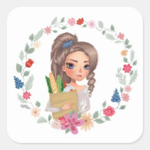 Meisje met boodschappen