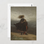 Meisje met Book Johnson Painting Briefkaart (Voorkant / Achterkant)