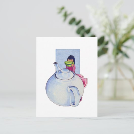 Meisje met Briefkaart van Tea (Staand voorkant)