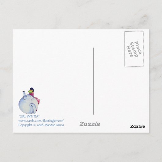 Meisje met Briefkaart van Tea (Achterkant)