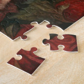Meisje met bril omringd door rozen   legpuzzel (Zijkant)