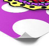 meisje met bruine hair met fijne geboorte poster (Hoek)